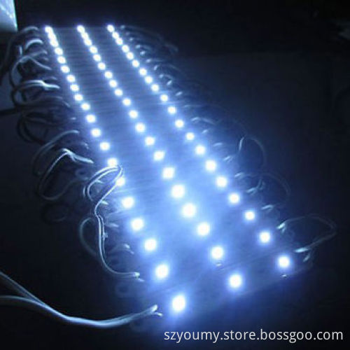 3528 SMD LED Module, 3 LEDs DC 12V Waterproof White for Channel Letter